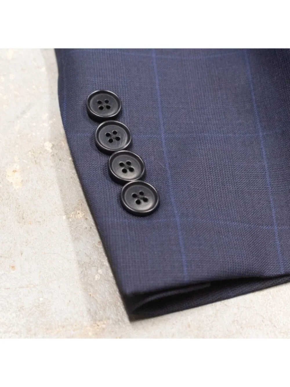 Coppley Blazer Windowpane Wool Sport Coat Blue 